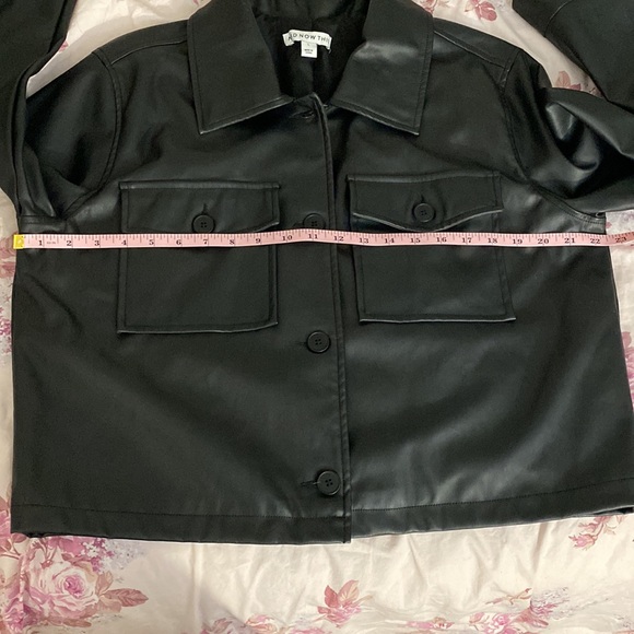 And Now This | Cropped Faux Leather Jacket - Picture 9 of 12